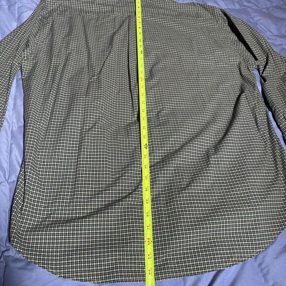 Tommy Hilfiger Green Checked Button Up Shirt Size Mens XL - Picture 7 of 7